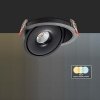Oprawa V-TAC LED uchylny downlight 20W LED COB CRI90+CCT czarna VT-2520 3000K-4000K-6400K 1408lm